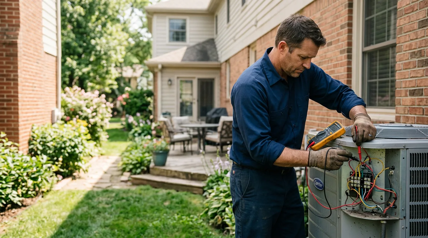 HVAC technician working near Miltonvale, KS